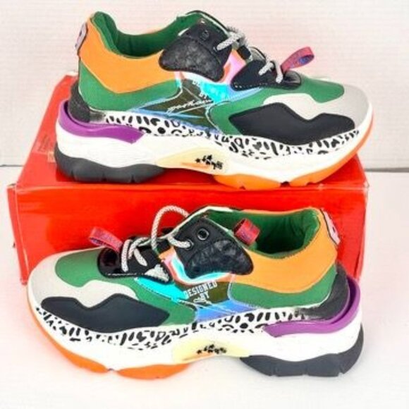 Nature Breeze Heily-02 Multicolor Platform Chunky Sneakers Womens Size 11 NWB - Picture 3 of 10